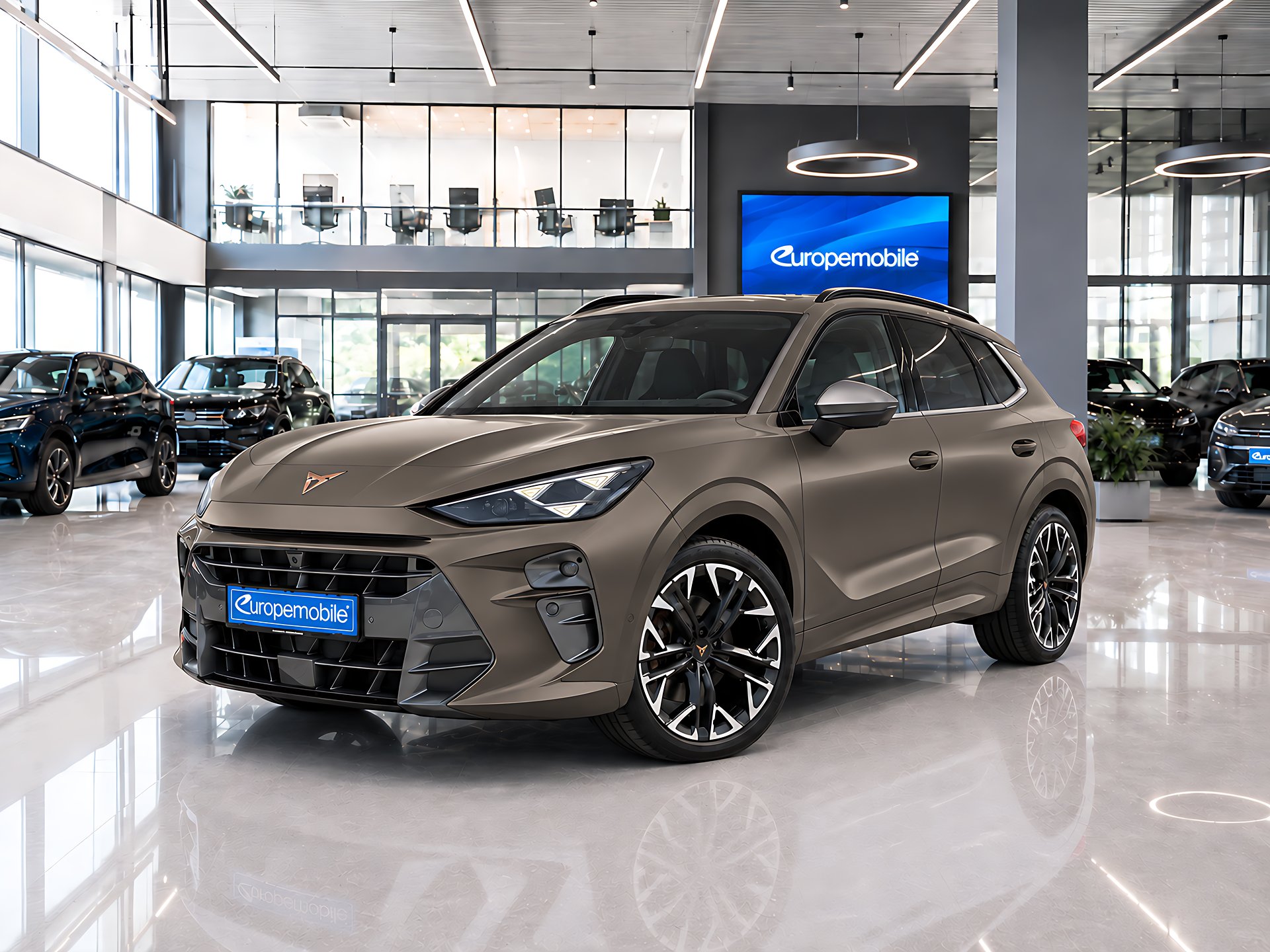 Cupra Terramar in Century Bronze, schräg von links