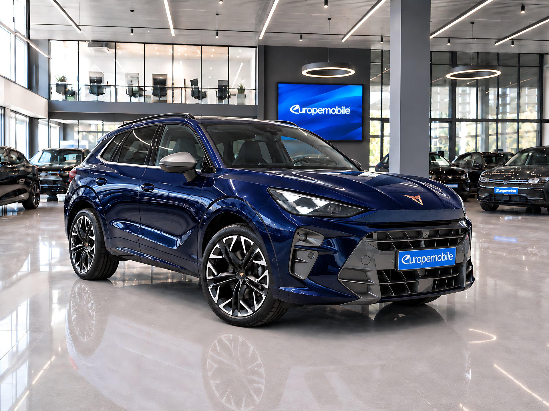 Cupra Terramar in Cosmos Blau, schräg von vorn