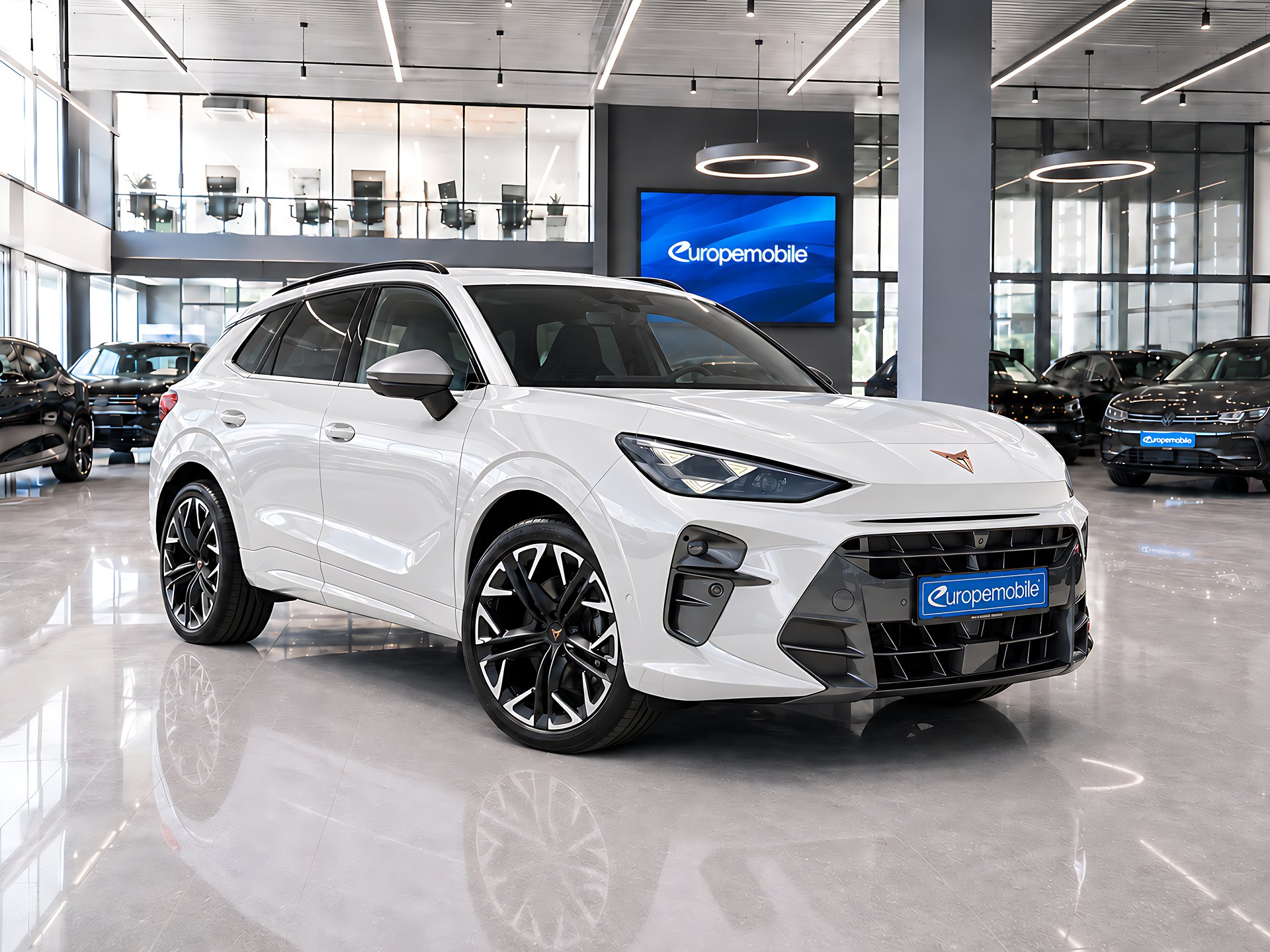 Cupra Terramar in Glacial Weiß, schräg von vorn